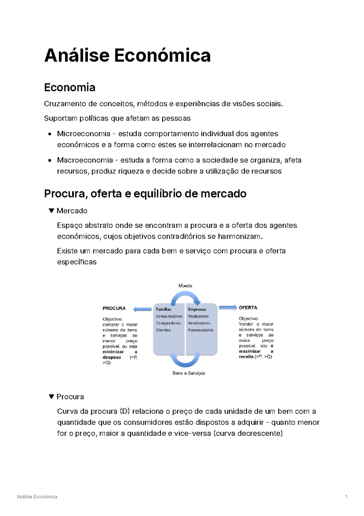 Análise Económica - Análise Económica Economia Cruzamento de conceitos ...