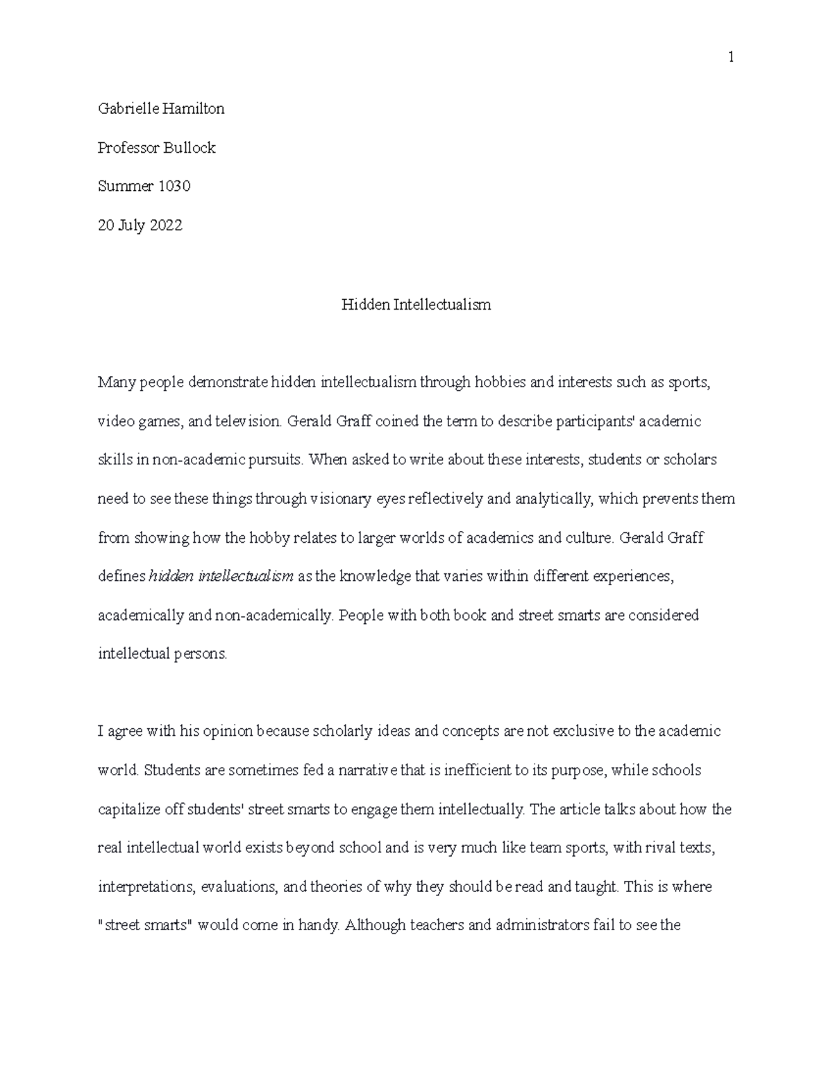 Hidden Intellectualism: The Secret To Academic Success (Graff'S Guide) - h9dh3qe