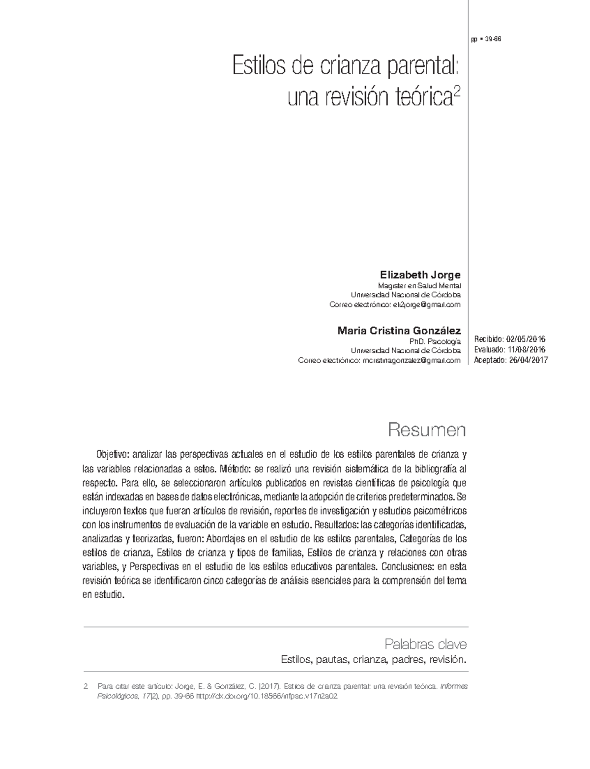 1-Estilos De Crianza Parental Revisión Teórica - Estilos De Crianza ...