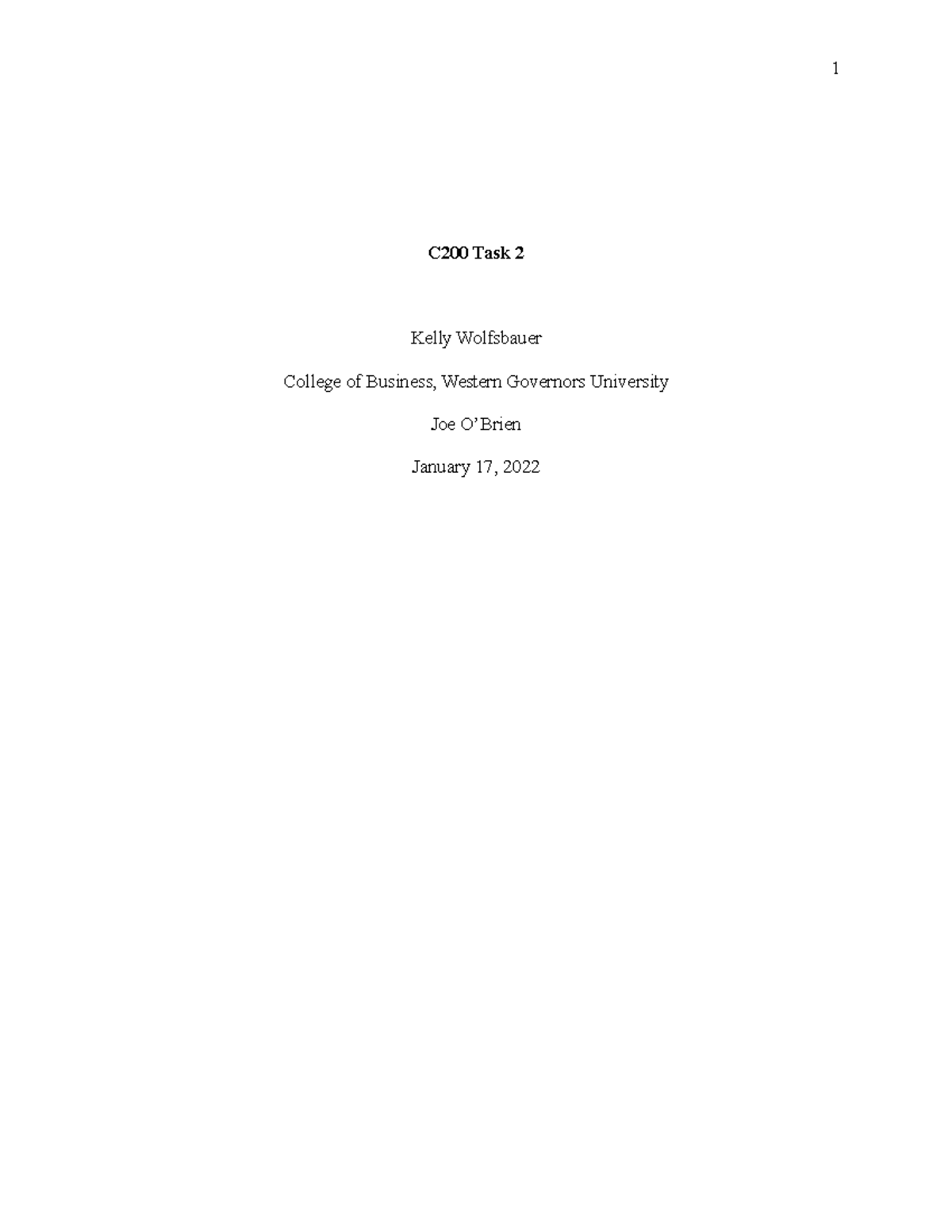 C200 task 2 Wolfsbauer - task 2 passed first try - C200 Task 2 Kelly ...