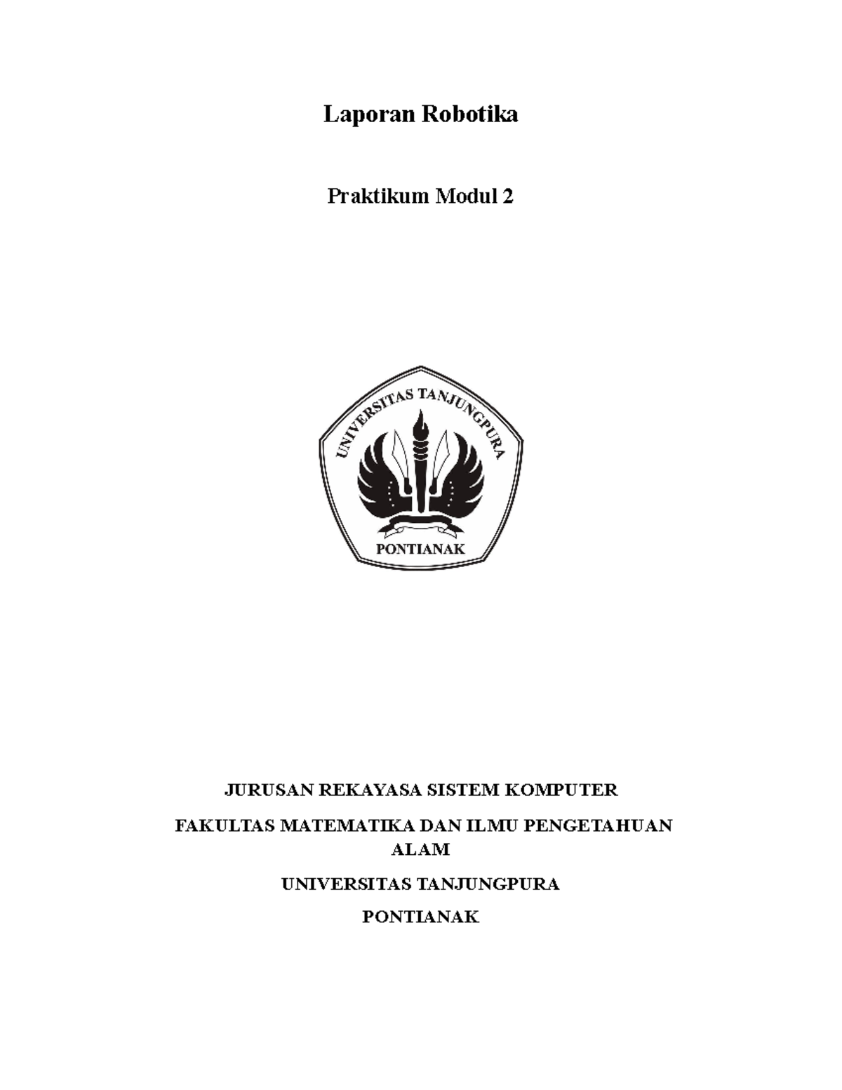 Praktikum Modul 2 - Laporan Robotika Praktikum Modul 2 JURUSAN REKAYASA ...