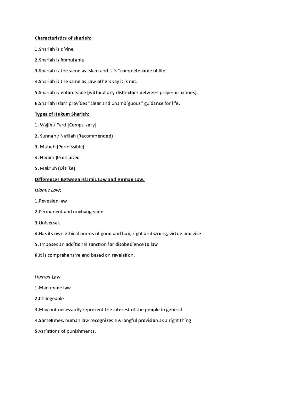 Characteristics of shariah law - Introduction to Syariah Law - MMU ...