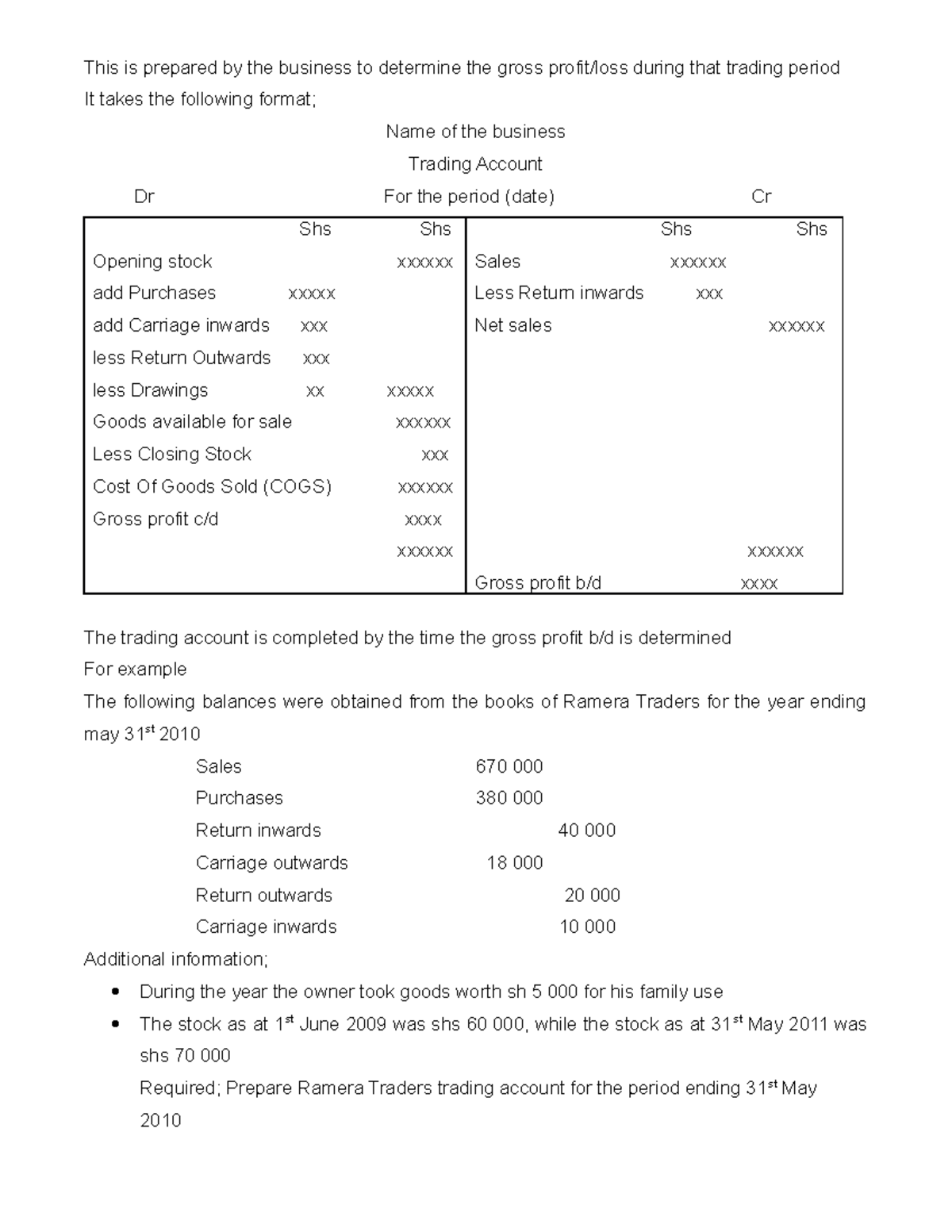 Business class 1 notes part-4 - This is prepared by the business to ...