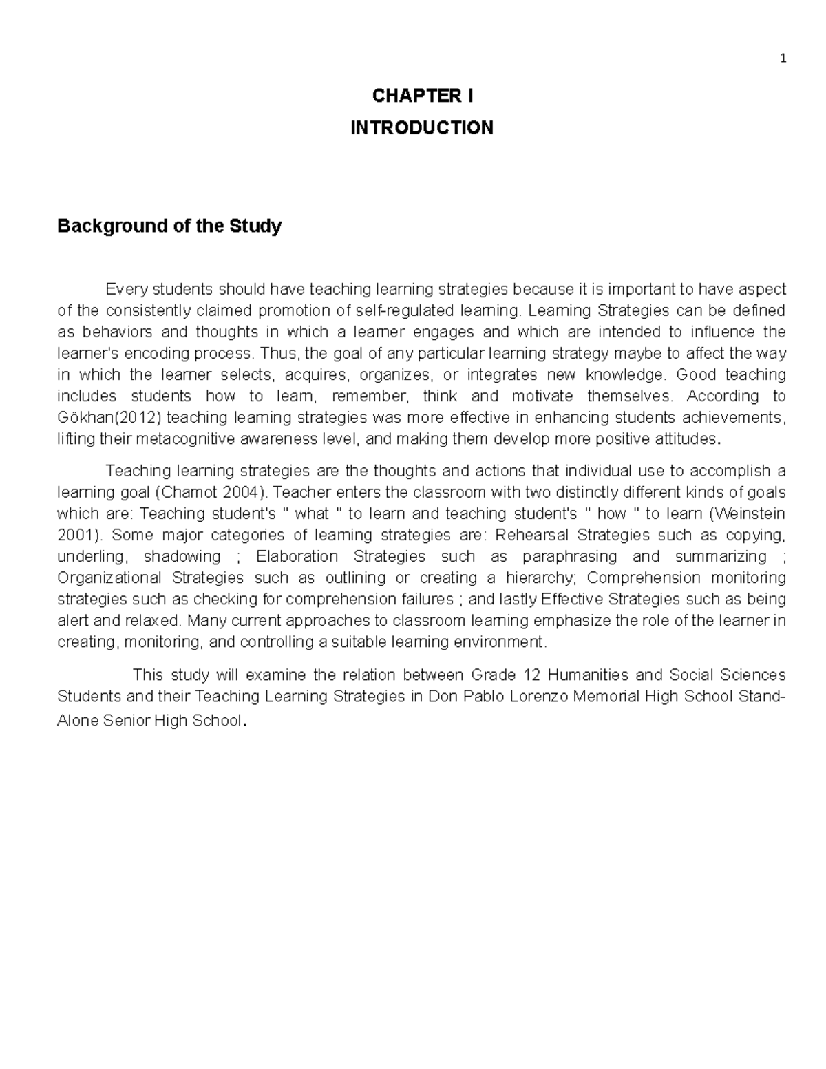 My Practical Research 2 1 2 - CHAPTER I INTRODUCTION Background of the ...