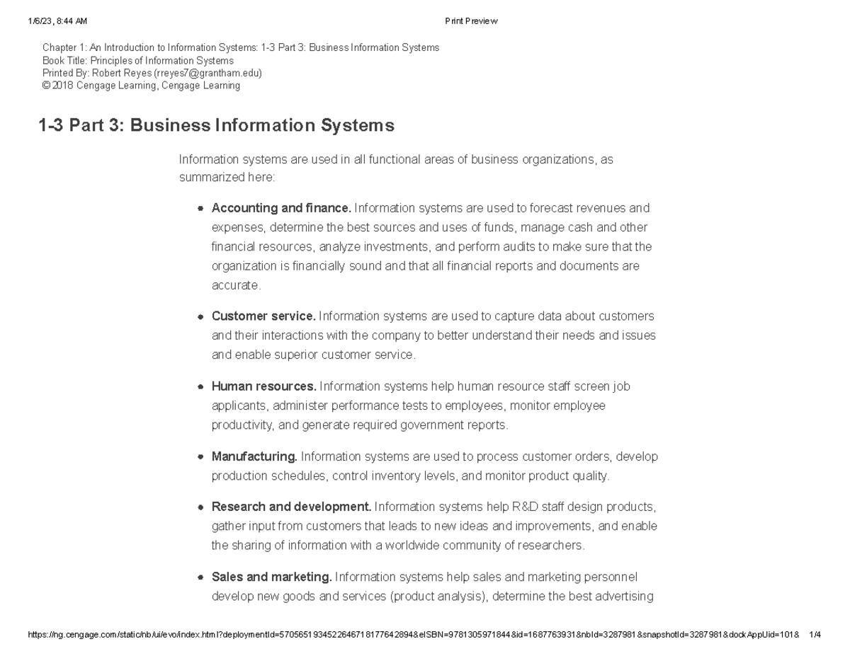 Chapter 1 - Principles Of Information Systems 13th Edition - Chapter 1 ...