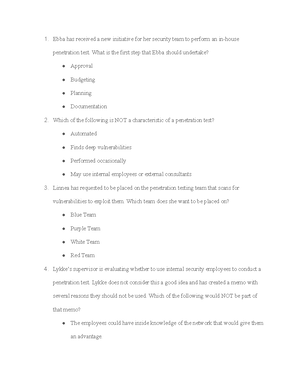 Chapter 3 practice questions - Threats and Attacks on Endpoints ...
