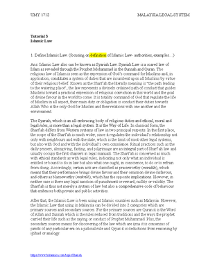 Tutorial six week seven for student review - Tutorial 1 Week The ...