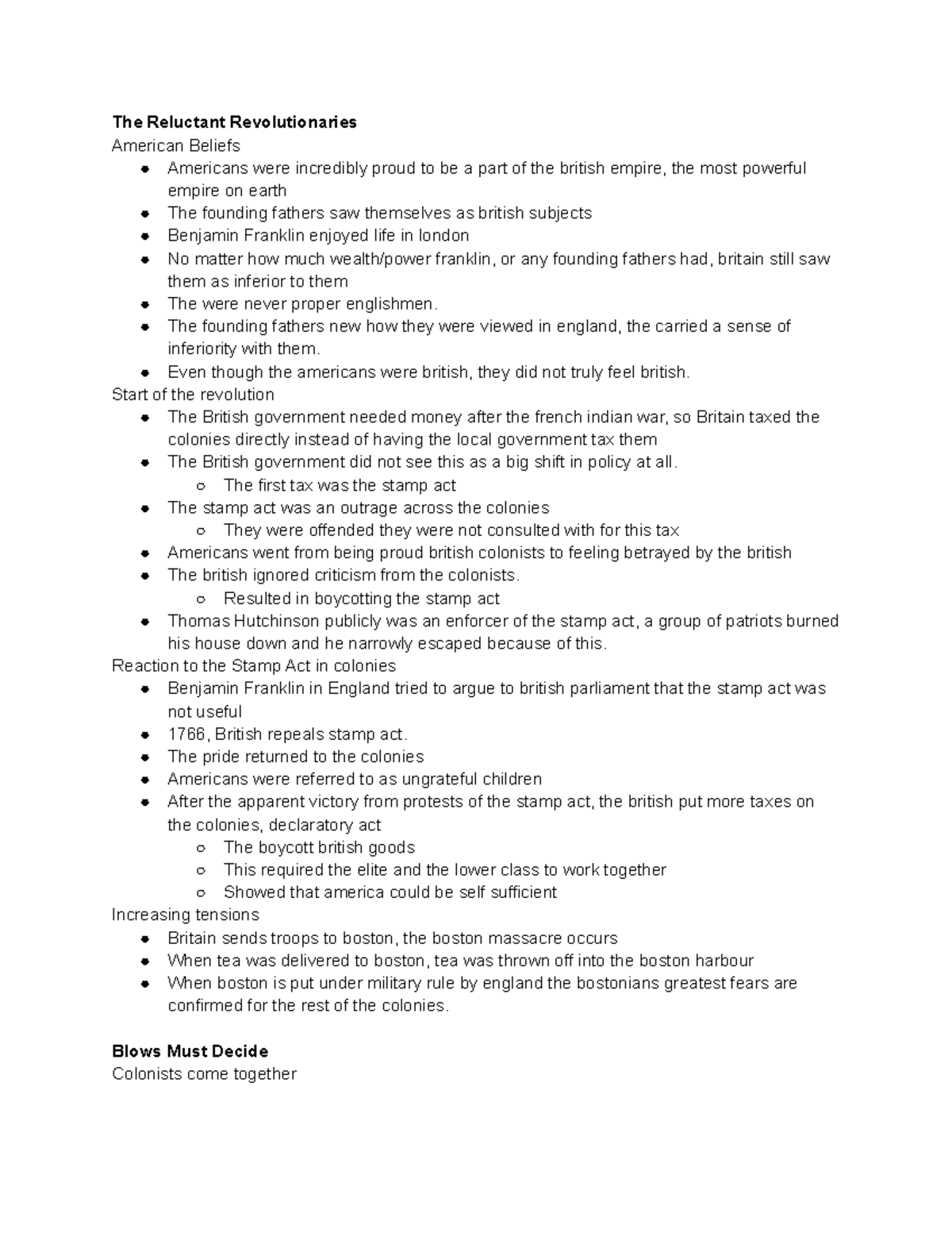 Reluctant Revolutionaries The Reluctant Revolutionaries American