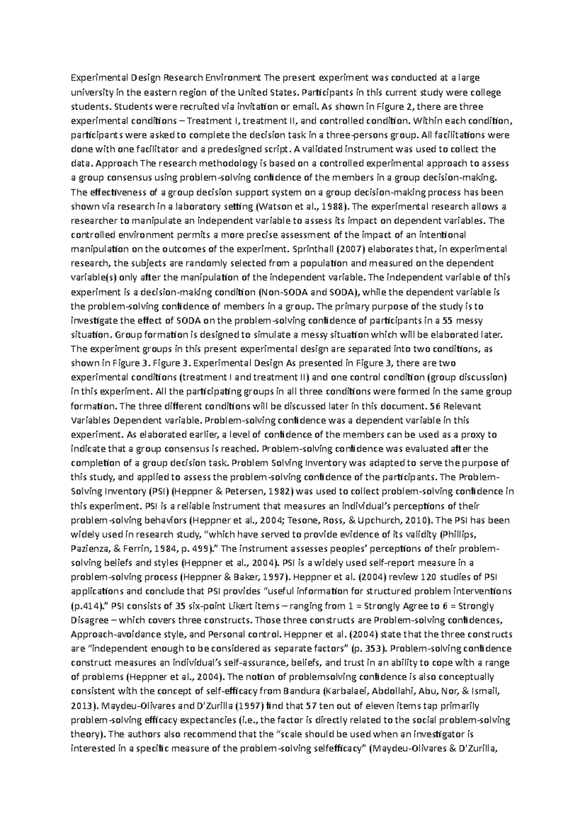 Work20 - N/a - Experimental Design Research Environment The present ...