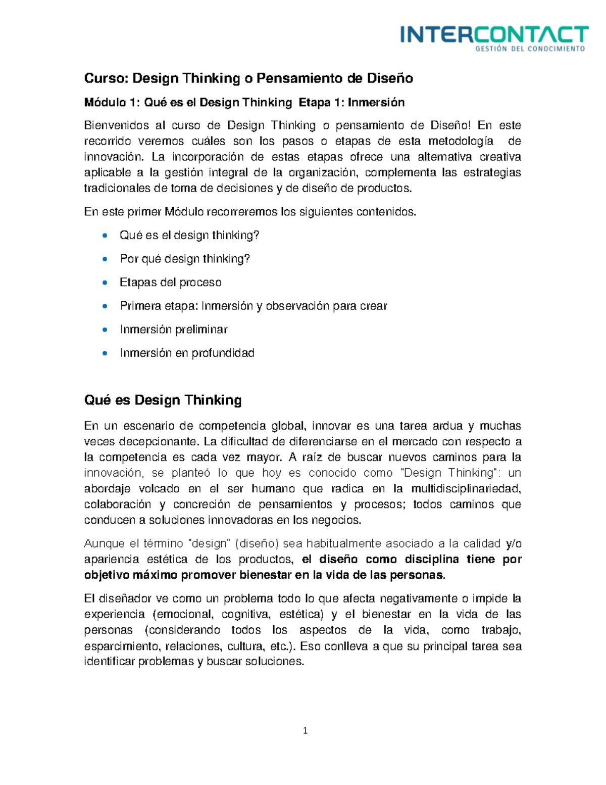 Imprimible modulo 1 DT - Curso: Design Thinking o Pensamiento de Diseño ...
