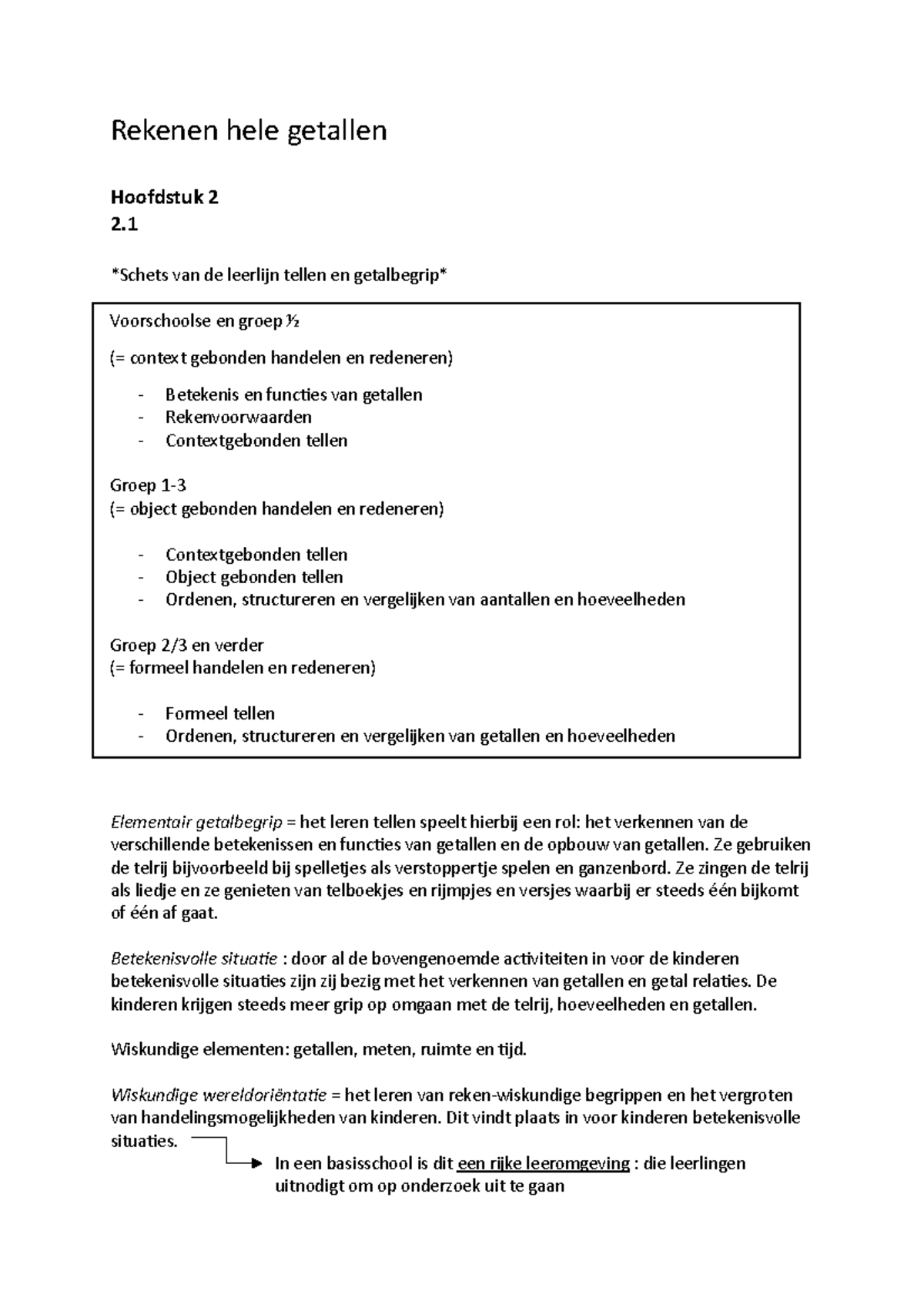 Rekenen Hele Getallen Hoofdstuk 2 Samenvatting - Rekenen Hele Van De ...