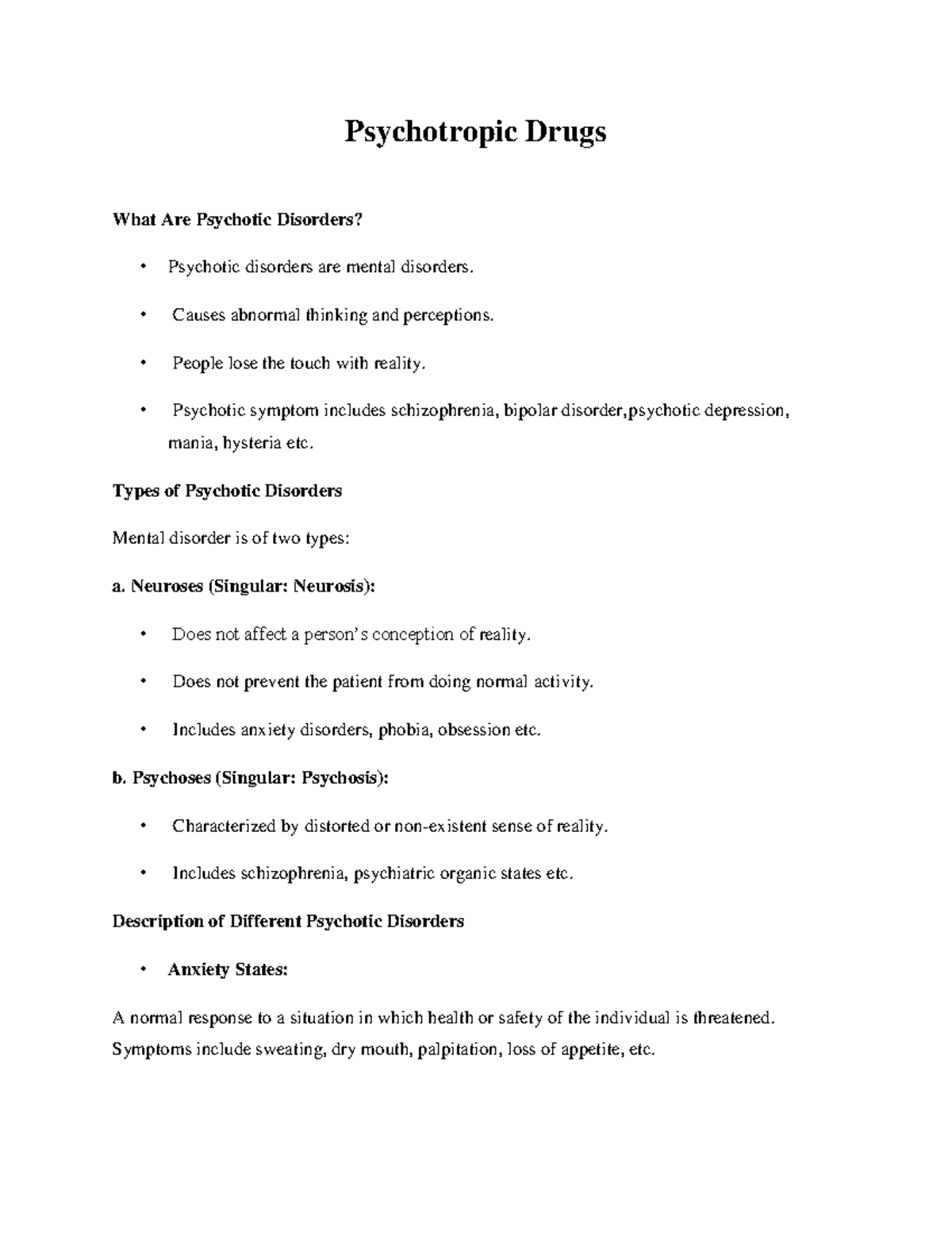 Psychotropic-Drugs - B Pharm Notes - Psychotropic Drugs What Are ...