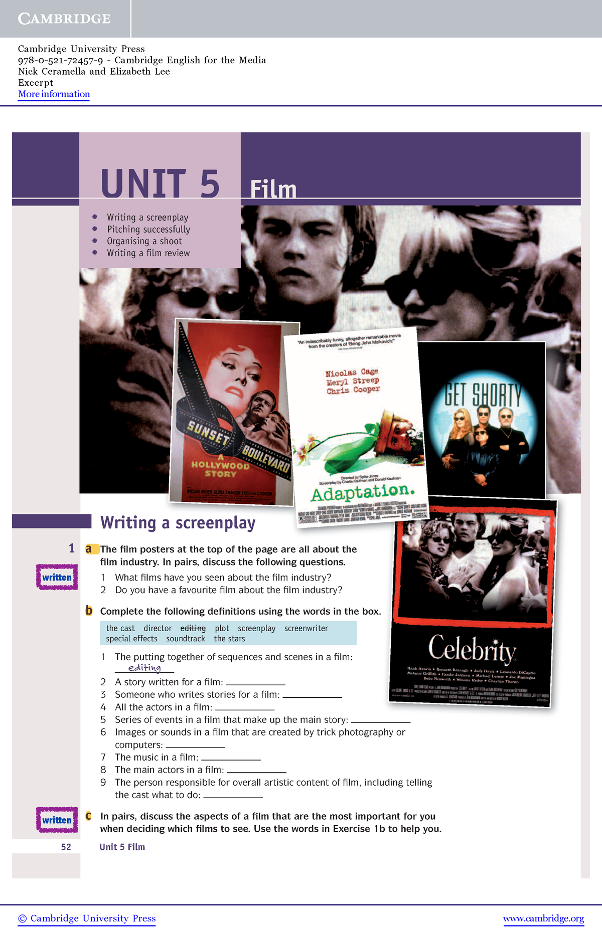 unit 5 english class 10 movie review