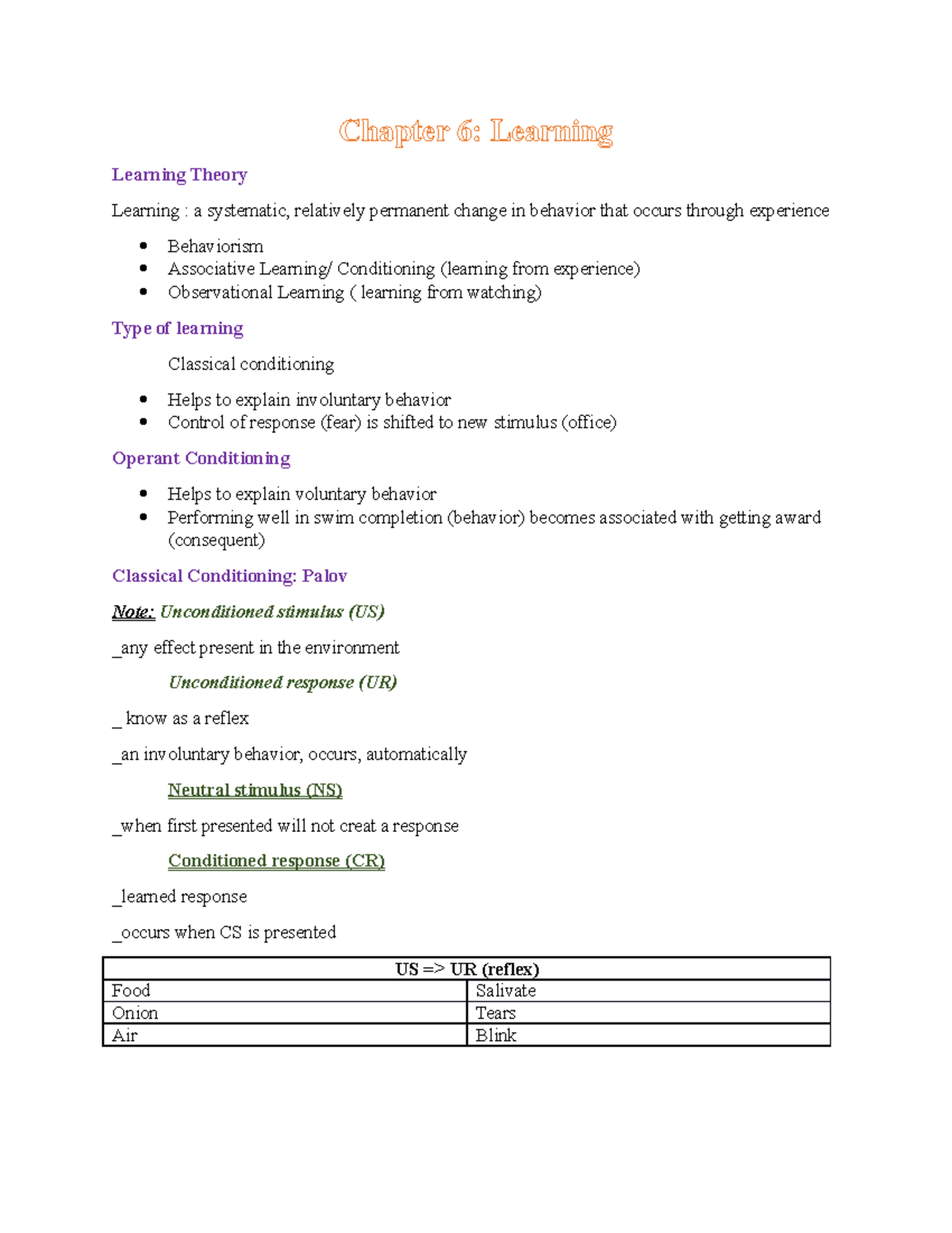 Chap 6 - Lecture notes chap 6 - Chapter 6: Learning Learning Theory ...