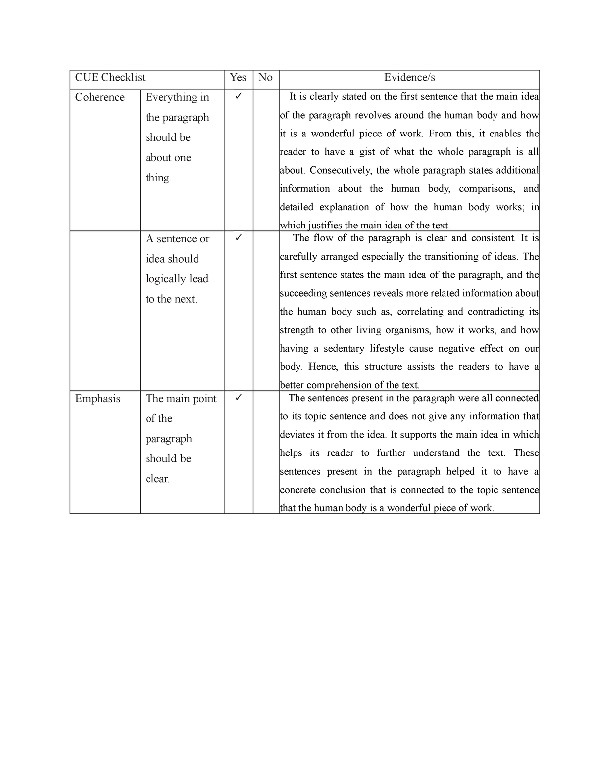 cue-checklist-what-is-coherence-lecture-notes-cue-checklist-yes-no