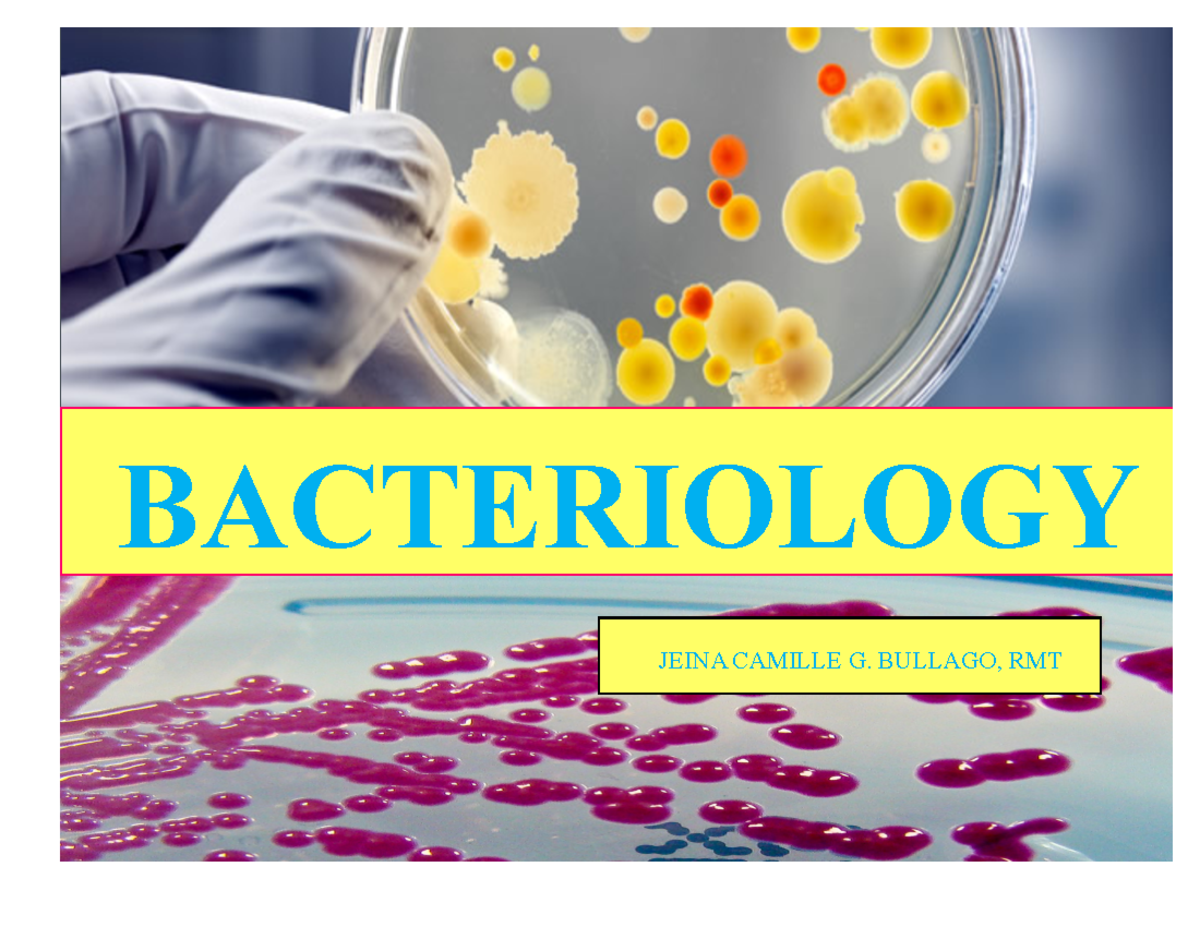 5 Bacteriology2 BACTERIOLOGY JEINA CAMILLE G. BULLAGO, RMT