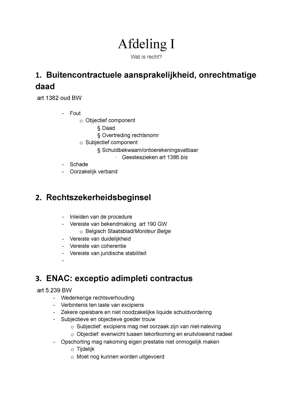 Naamloos Document - Verschillende Rechtsfiguren IRW - Afdeling I Wat Is ...