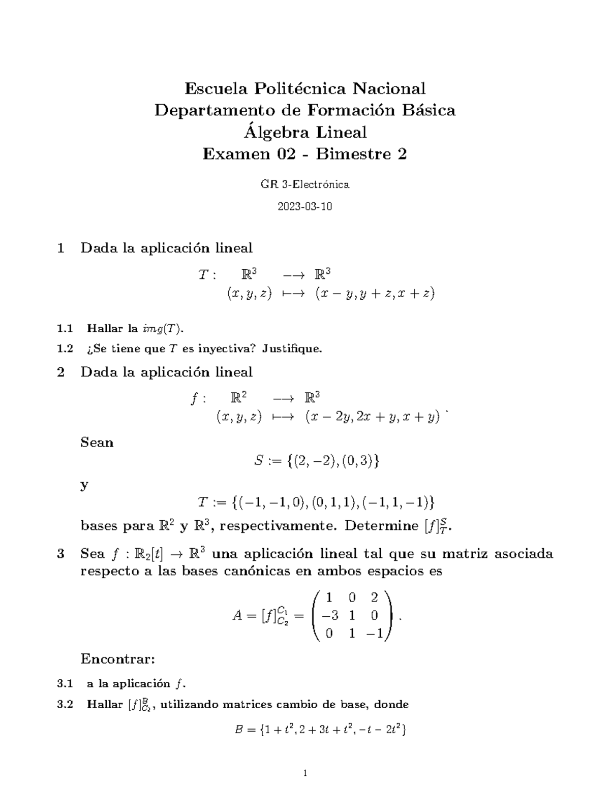 5. e2 - Examen 2B - Escuela Polit ́ecnica Nacional Departamento de ...
