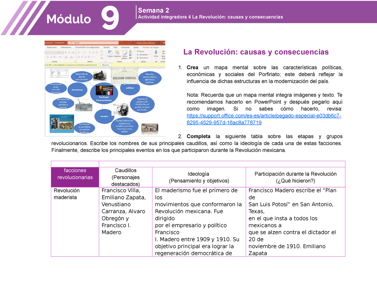 Murillo Silva Juan Pablo M09S2AI4 - La Revolución: causas y consecuencias  Crea un mapa mental sobre - Studocu