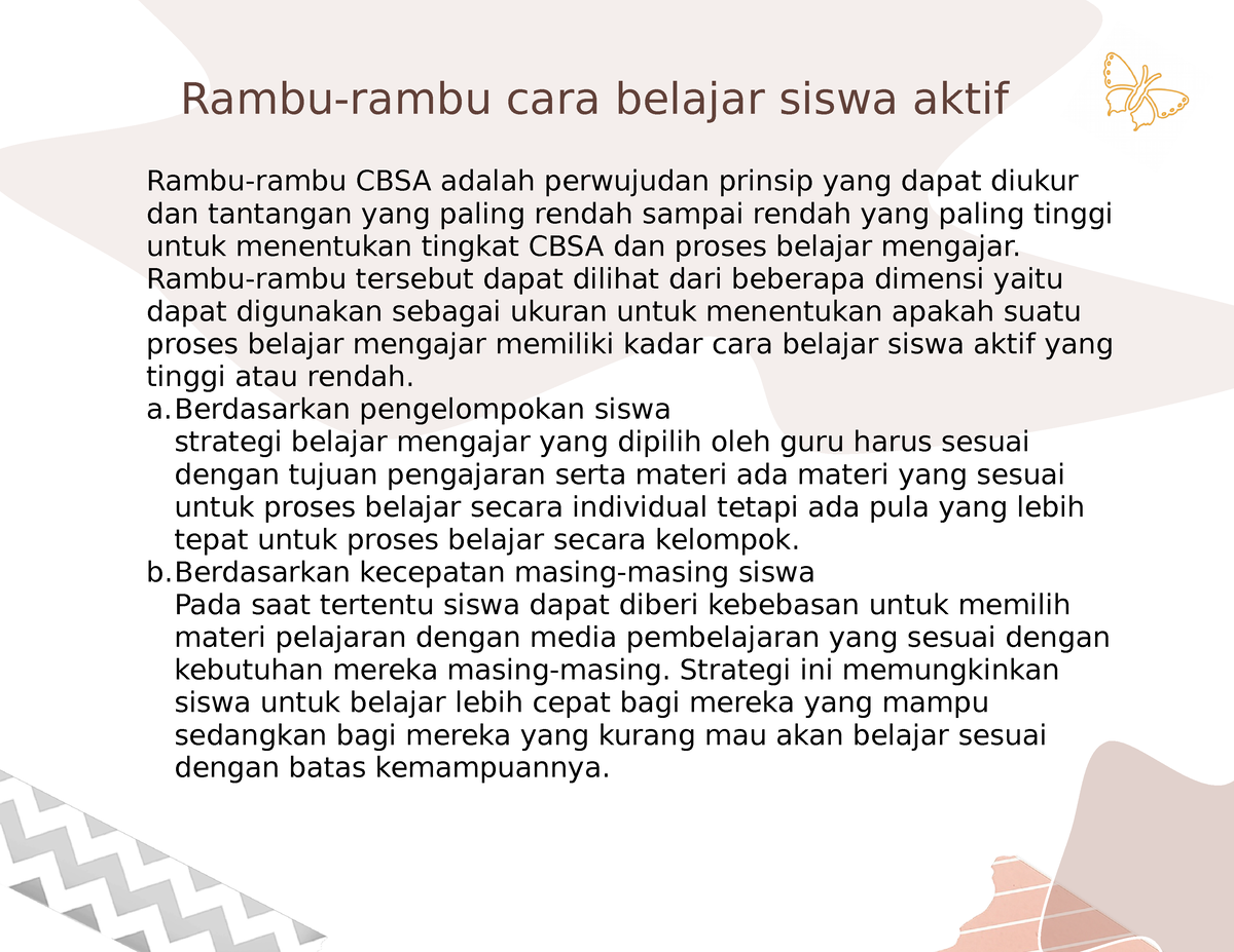 Rambu-rambu Cara Belajar Siswa Aktif - Rambu-rambu Cara Belajar Siswa ...