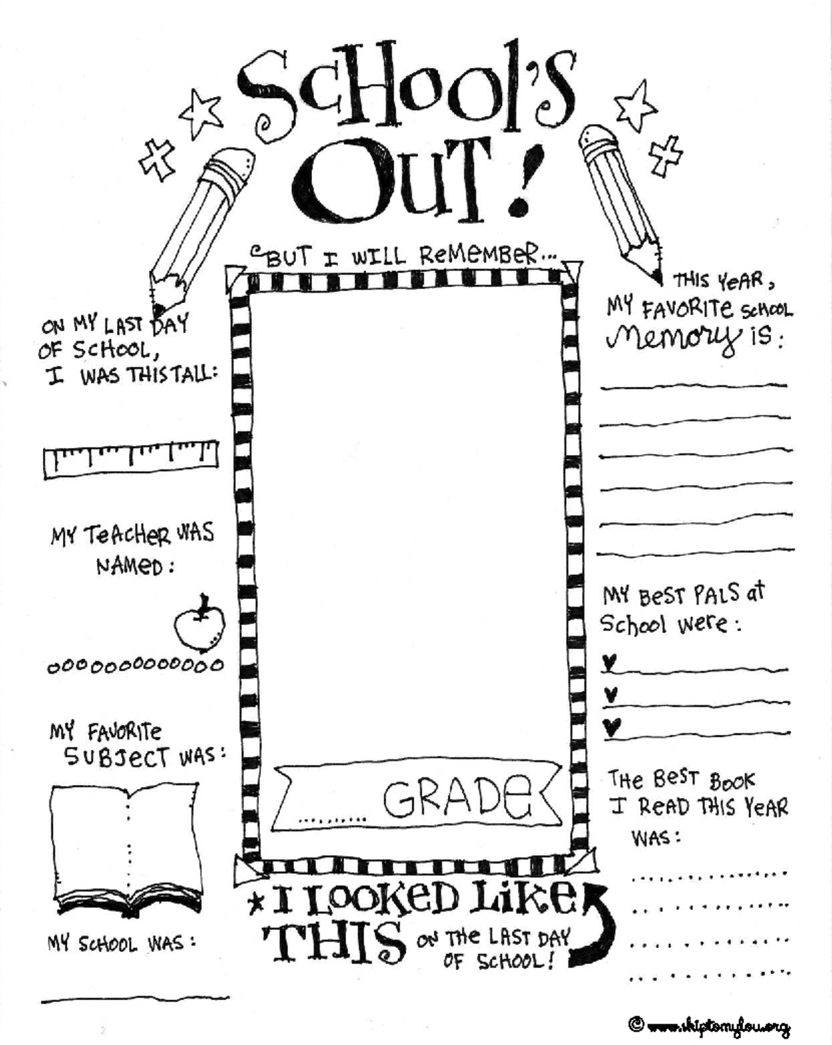 Schools out printable - SCHOOL'S OuT BBUT I WILL ReMeMBeR THIS YEAR, MY ...