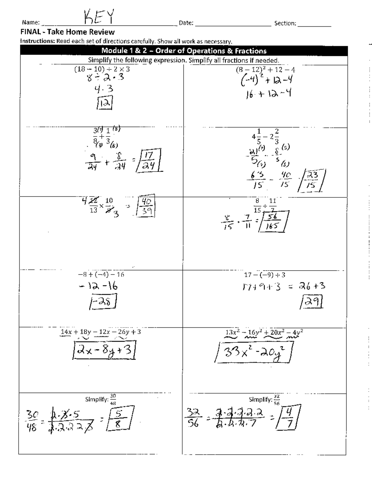 Take+Home+Review+KEY - MATH 1100 - Studocu