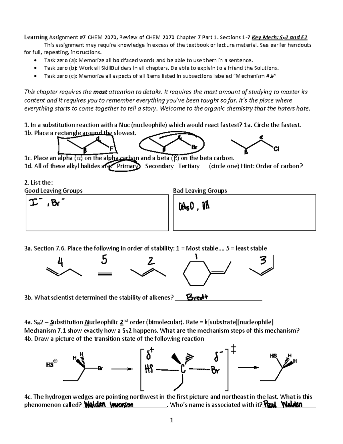 chemistry assignment 7