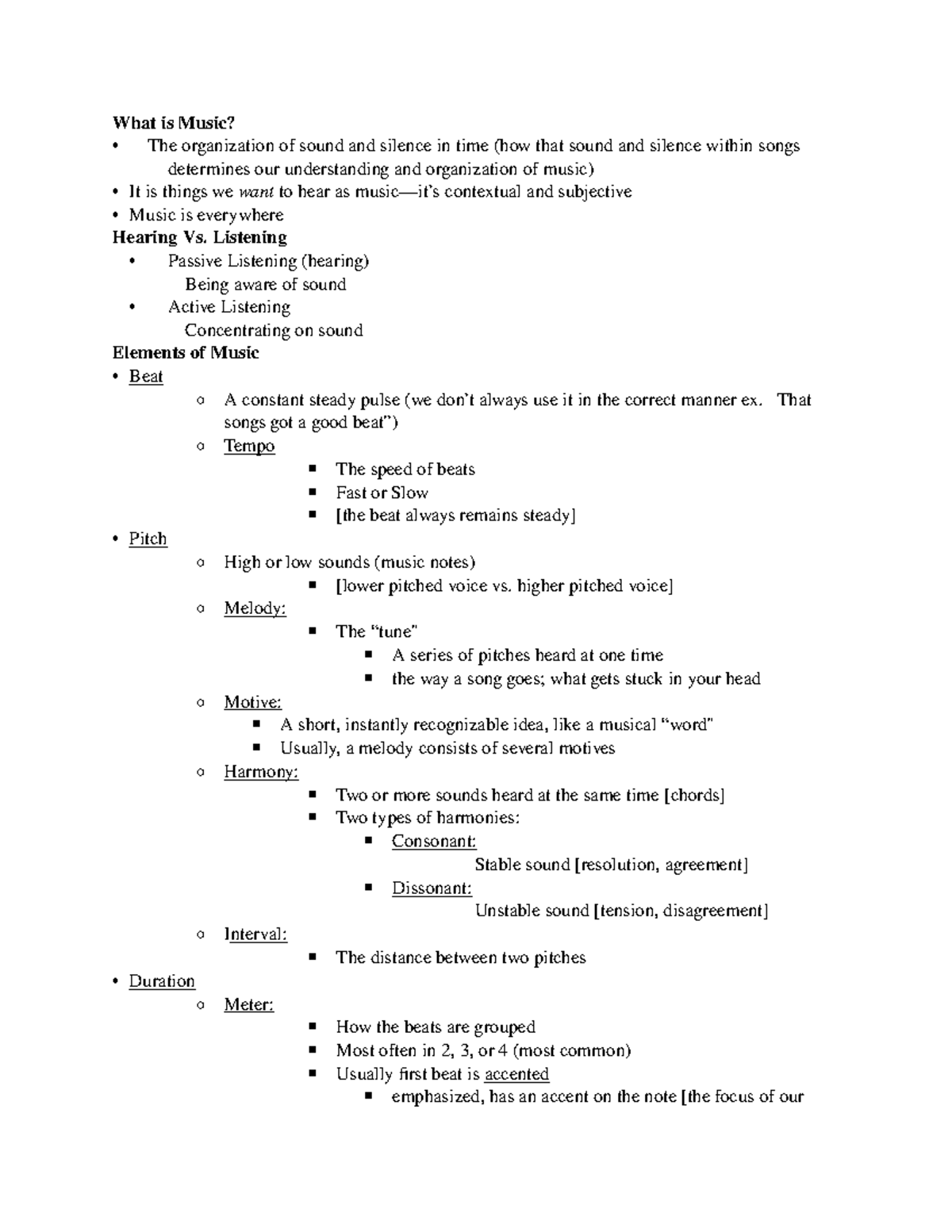 what-is-music-lecture-1-notes-what-is-music-the-organization-of