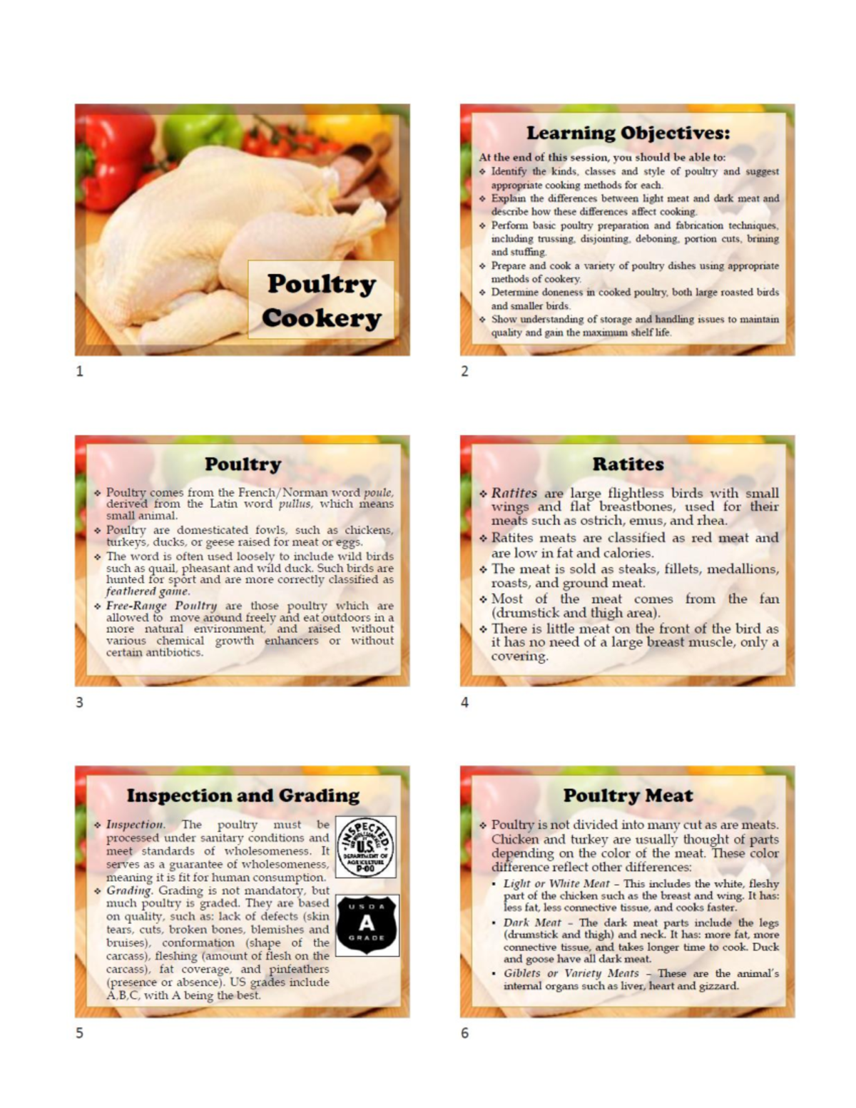 Final Lesson 4 - Poultry Cookery - Contemporary World - Studocu