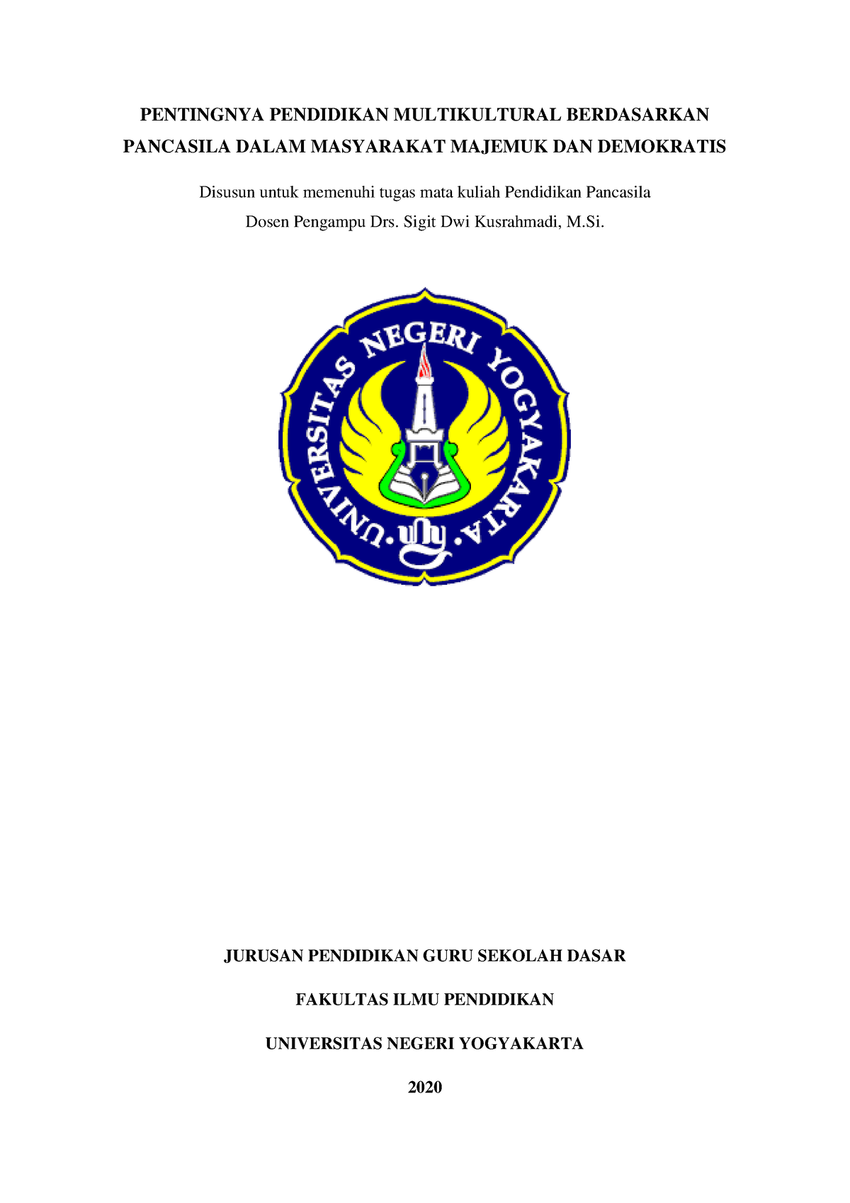 Pentingnya Pendidikan Multikultural Berdasarkan Pancasila Dalam ...