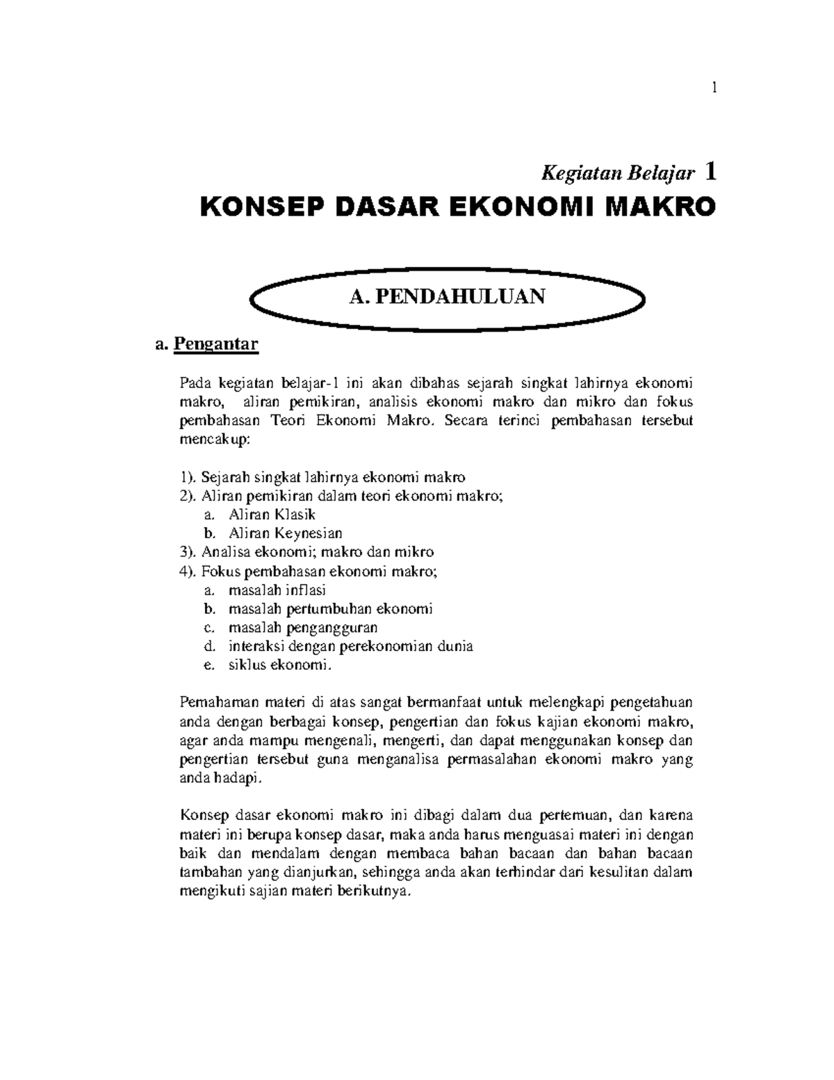 contoh assignment makroekonomi