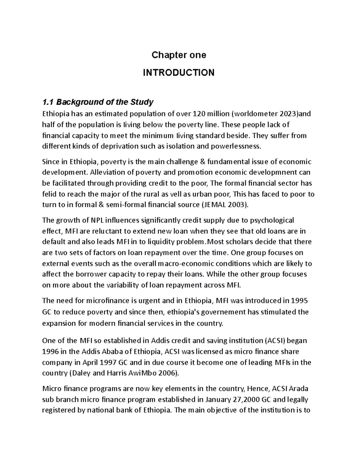 4 6014688964575761481 - Chapter one INTRODUCTION 1 Background of the ...