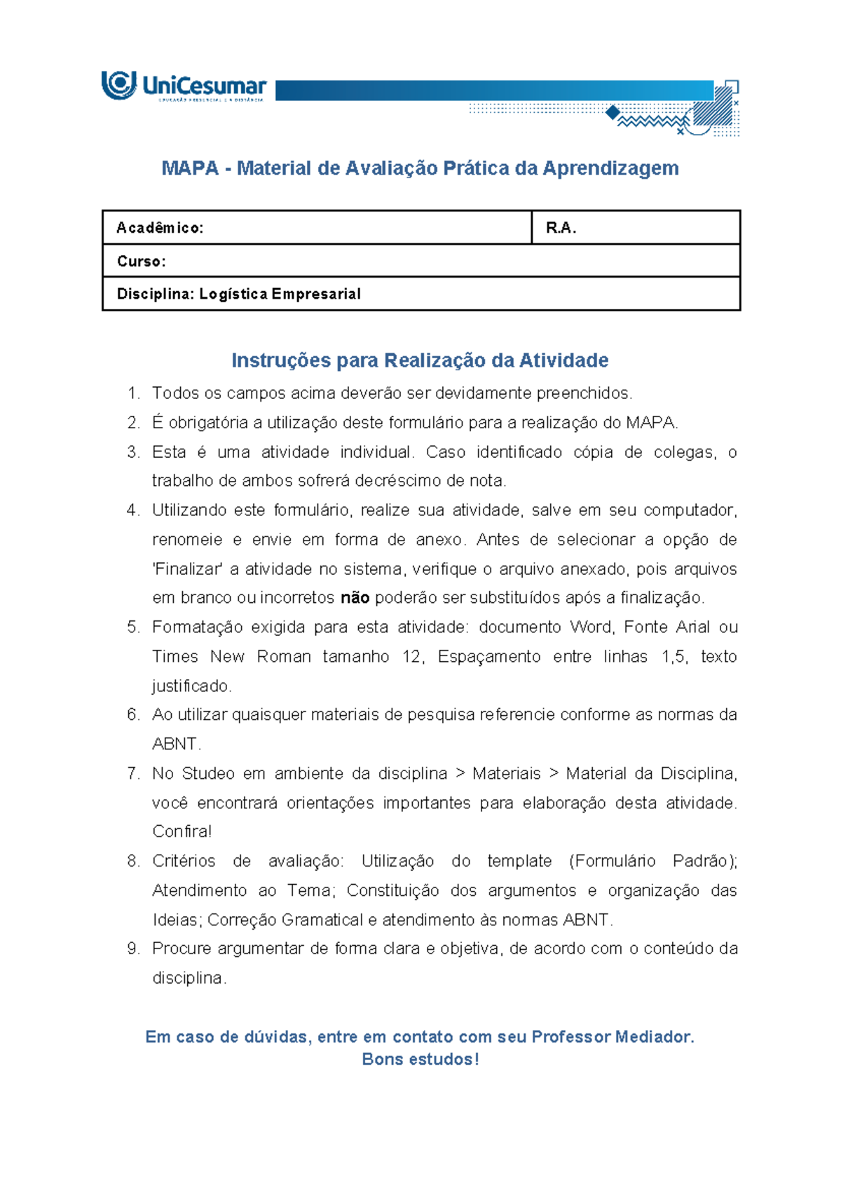 MAPA - LOG - LOGÍ Stica Empresarial - 512024 - MAPA - Material de ...