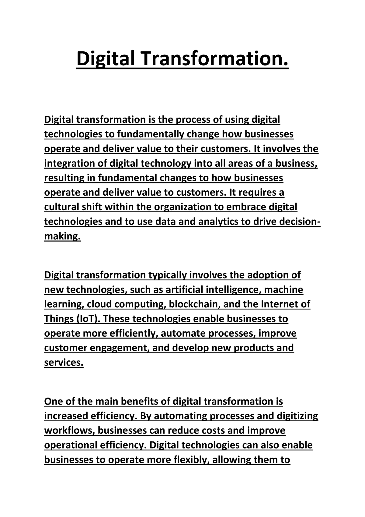 digital transformation dissertation topics