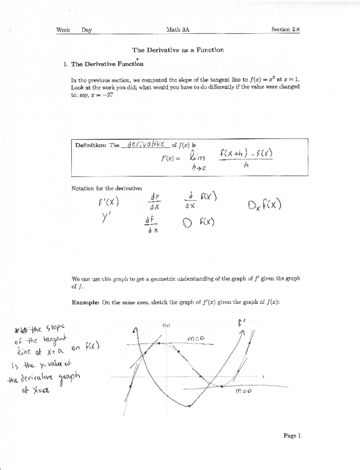 Week 5 notes - MATH 3A - Studocu