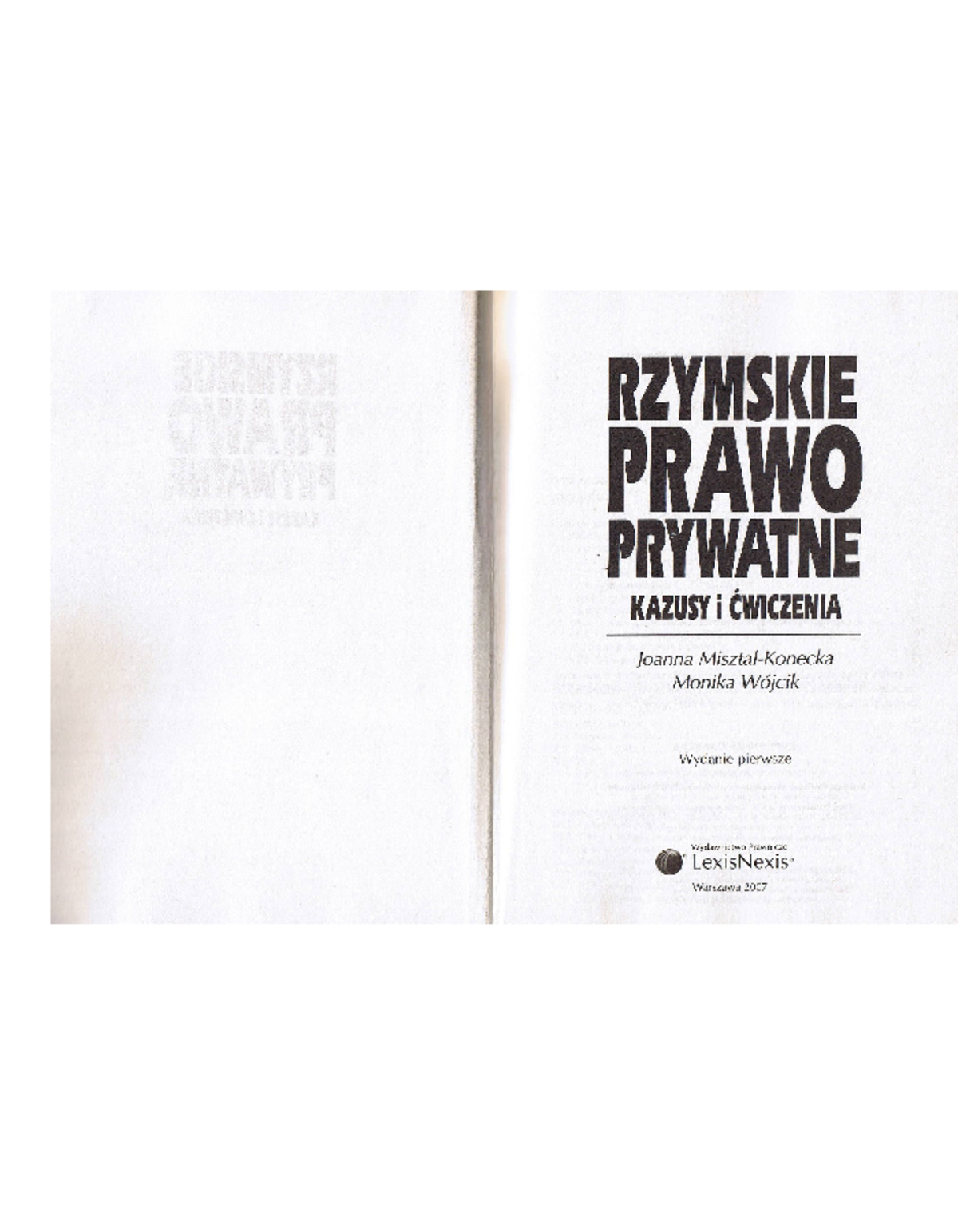 Rzymskie Prawo Prywatne Kazusy I ćwiczenia www.studocu.com