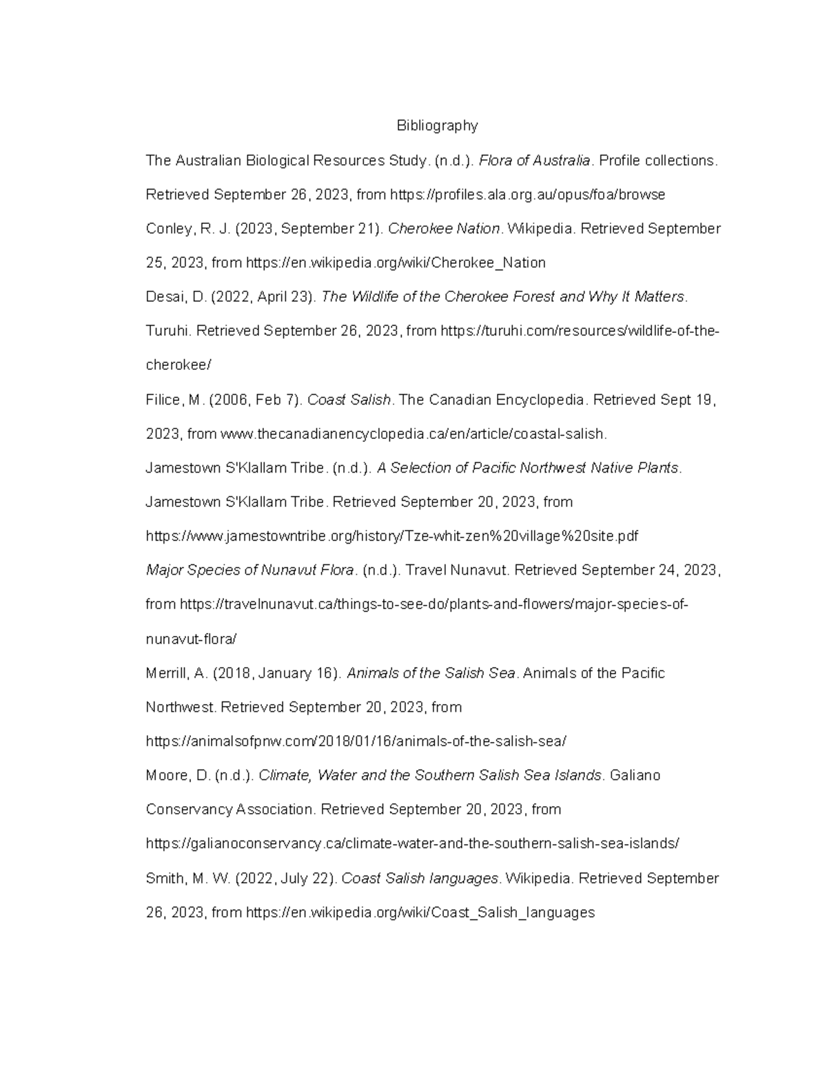 CIS Project Bibliography - Bibliography The Australian Biological ...