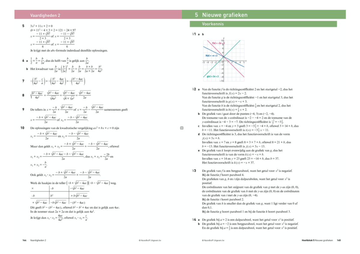 3v uitwerkingen H5 - Wiskunde - Studeersnel