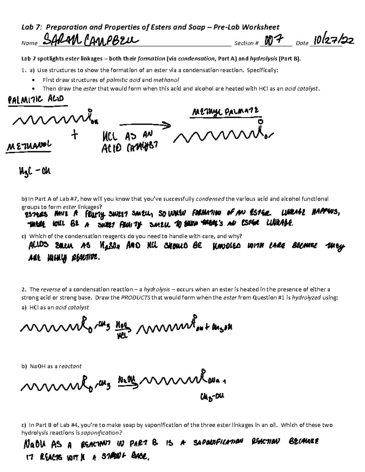 126 lab 07 soap pre worksheet fall 2021 2 Lab 7 Preparation and