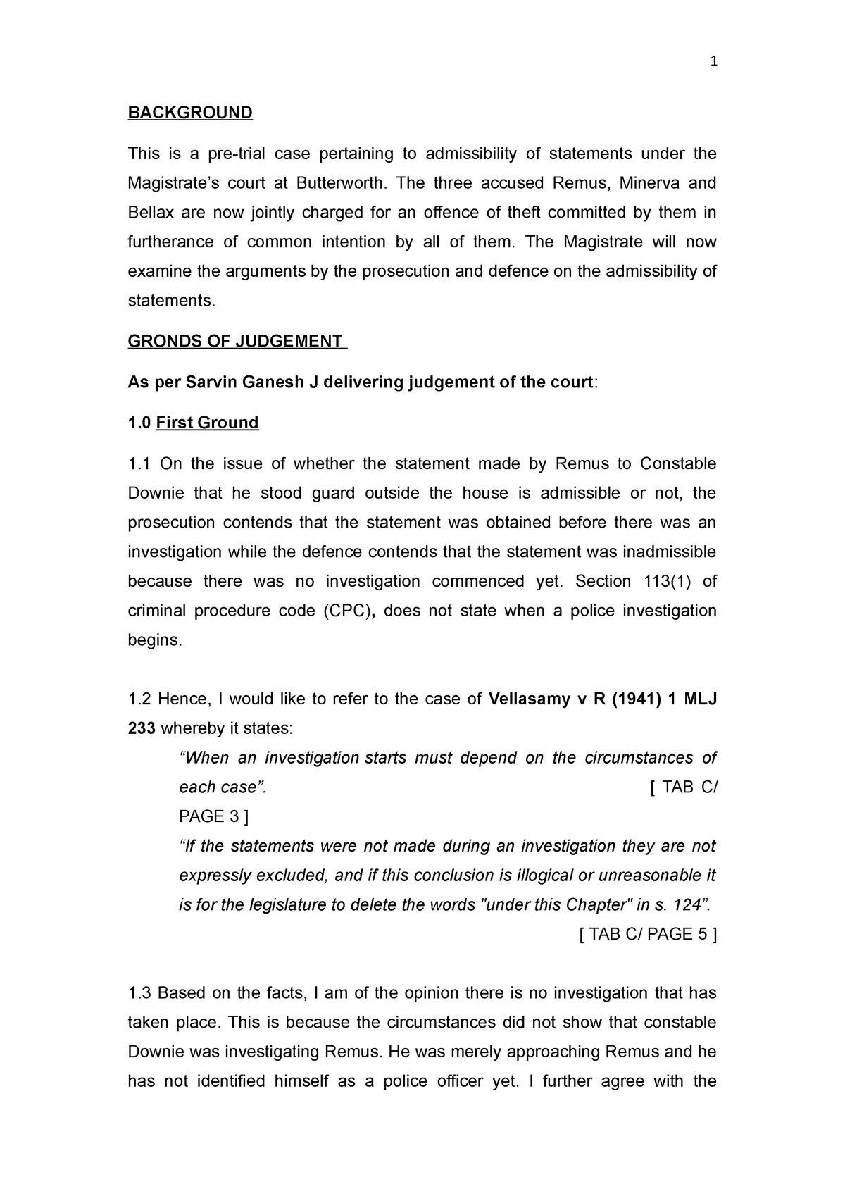 Oral submission judge script for deciding 112 admissibility of ...