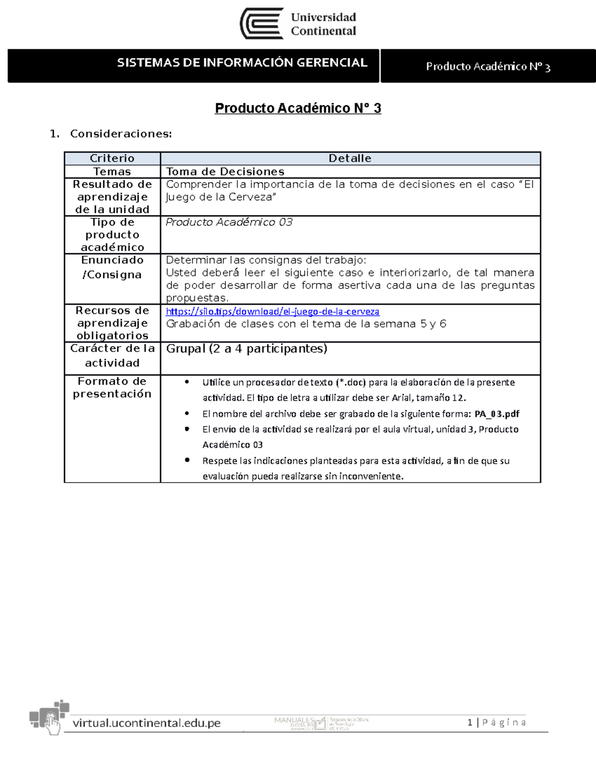 PA N 03 Sistemas De INformación Gerencial - Administracion Financiera ...