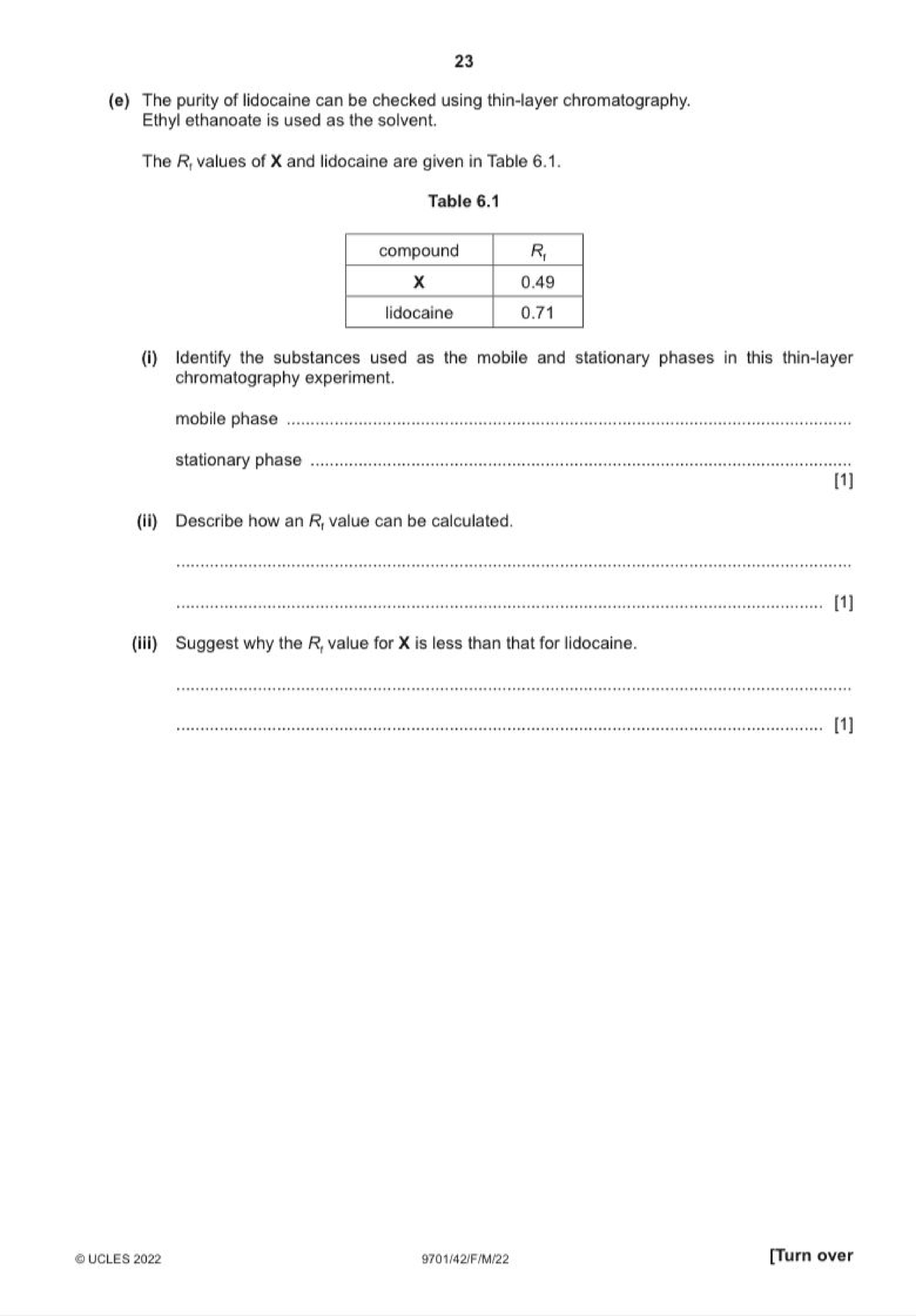 9701 Analysis 2022 questions - Alevel chemistry - Studocu