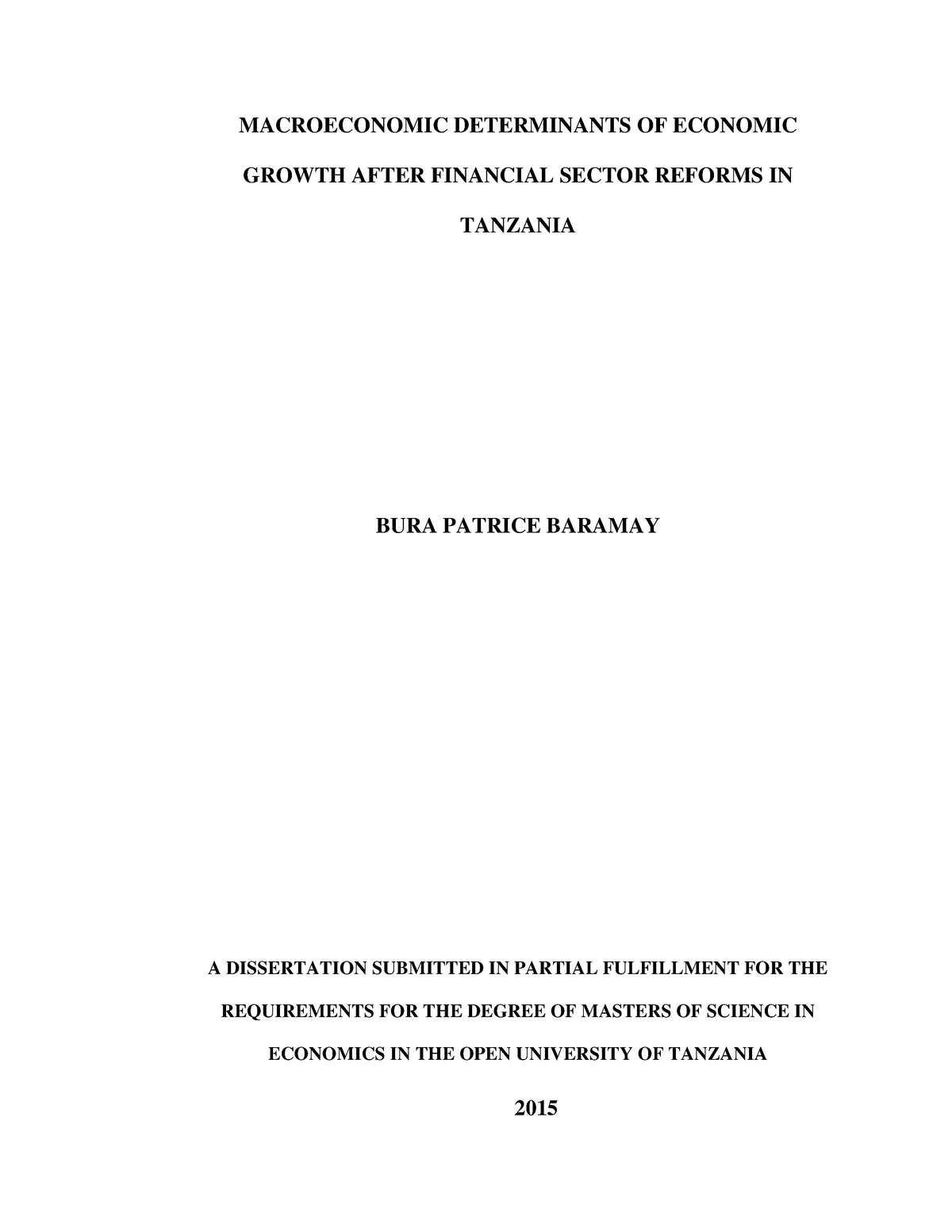 dissertation on economic development