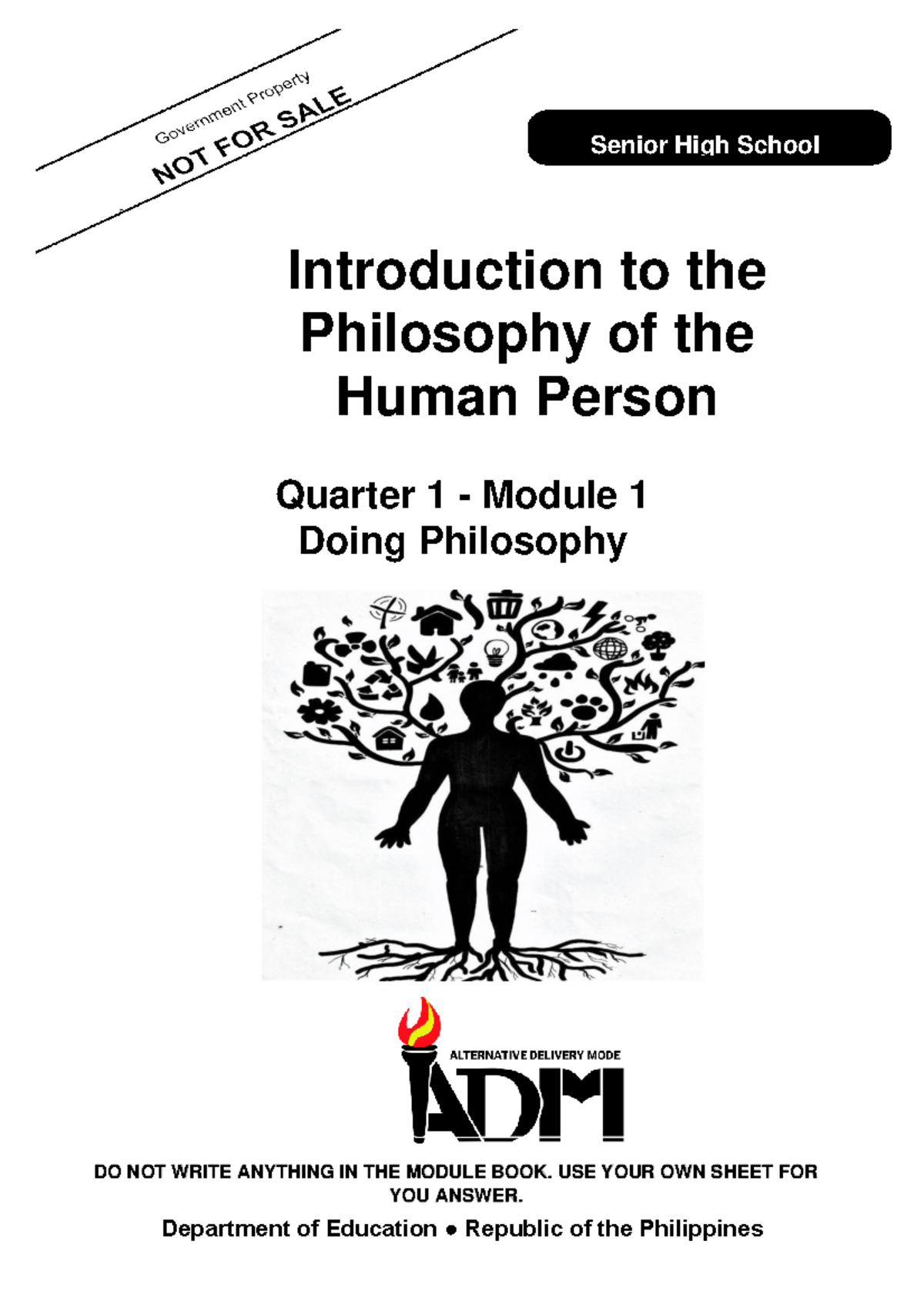 Introduction to the Philosophy of the Human Person - Department of ...