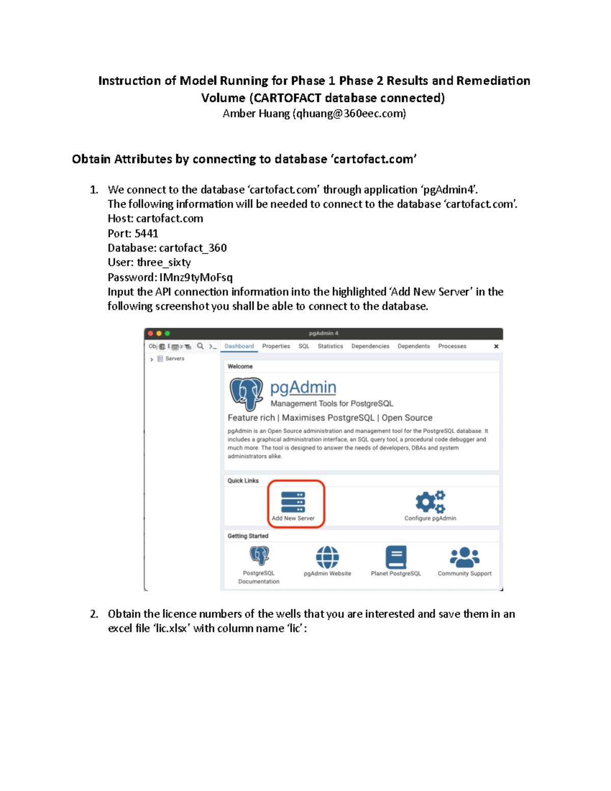 Instruction of Model Running for Phase 1 Phase 2 results and ...