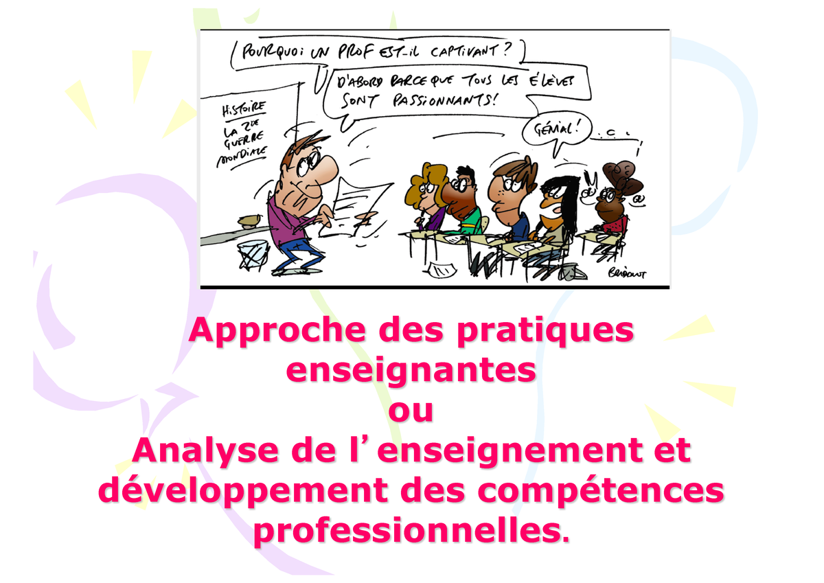 Approche Des Pratiques Enseignantes Complet - Approche Des Pratiques ...