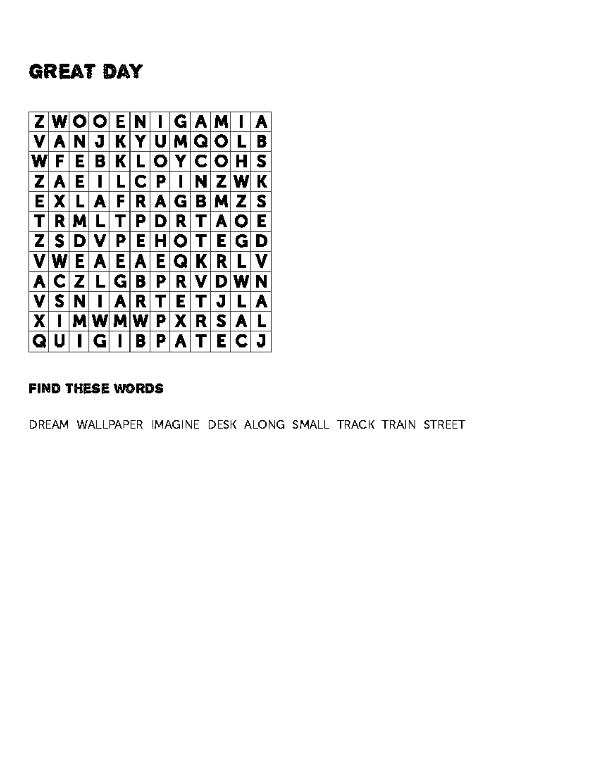 Play Word Search Historia De La History Great Day Z W O O E N I G A M I A V A N