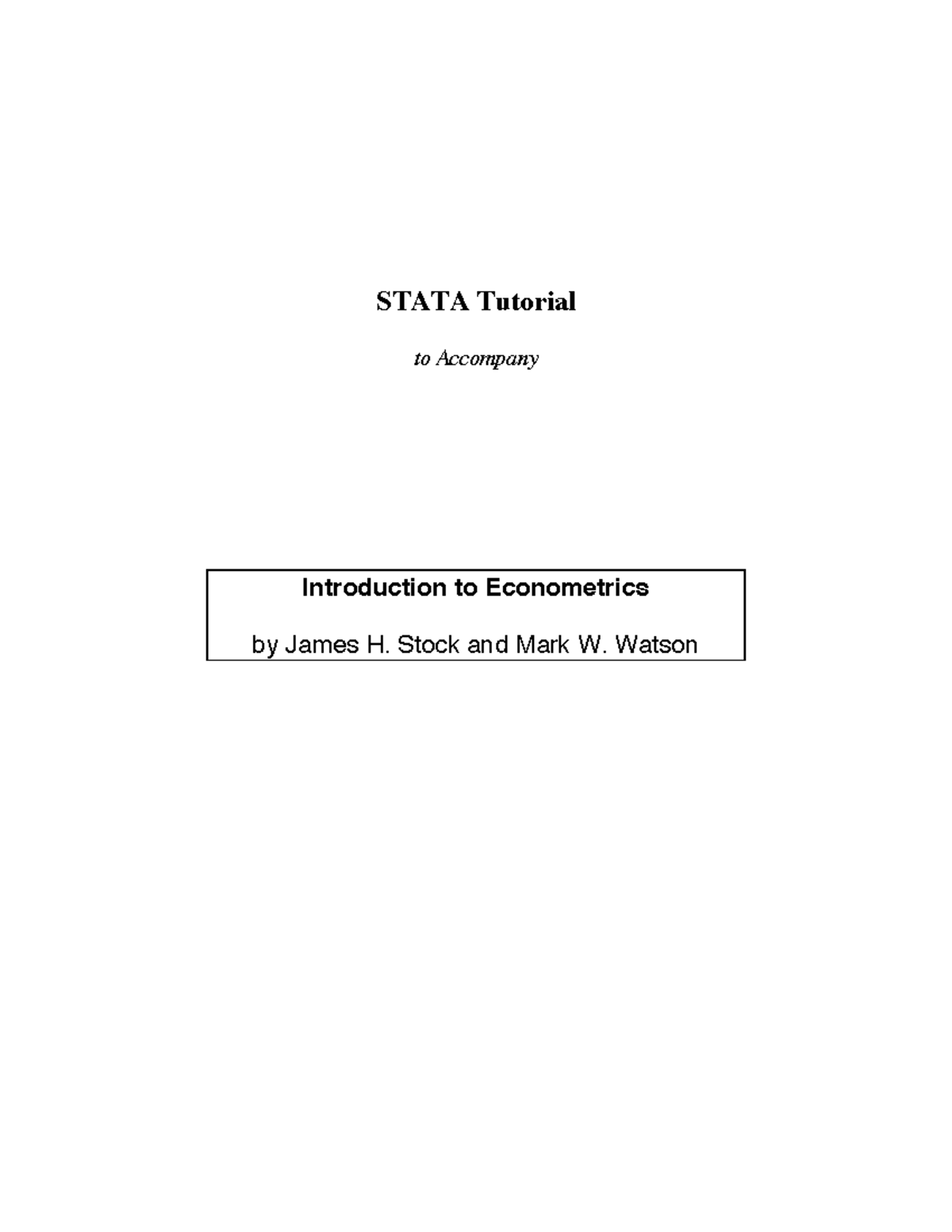 Stata tutorial - Practical notes for the upcoming exam. - STATA ...