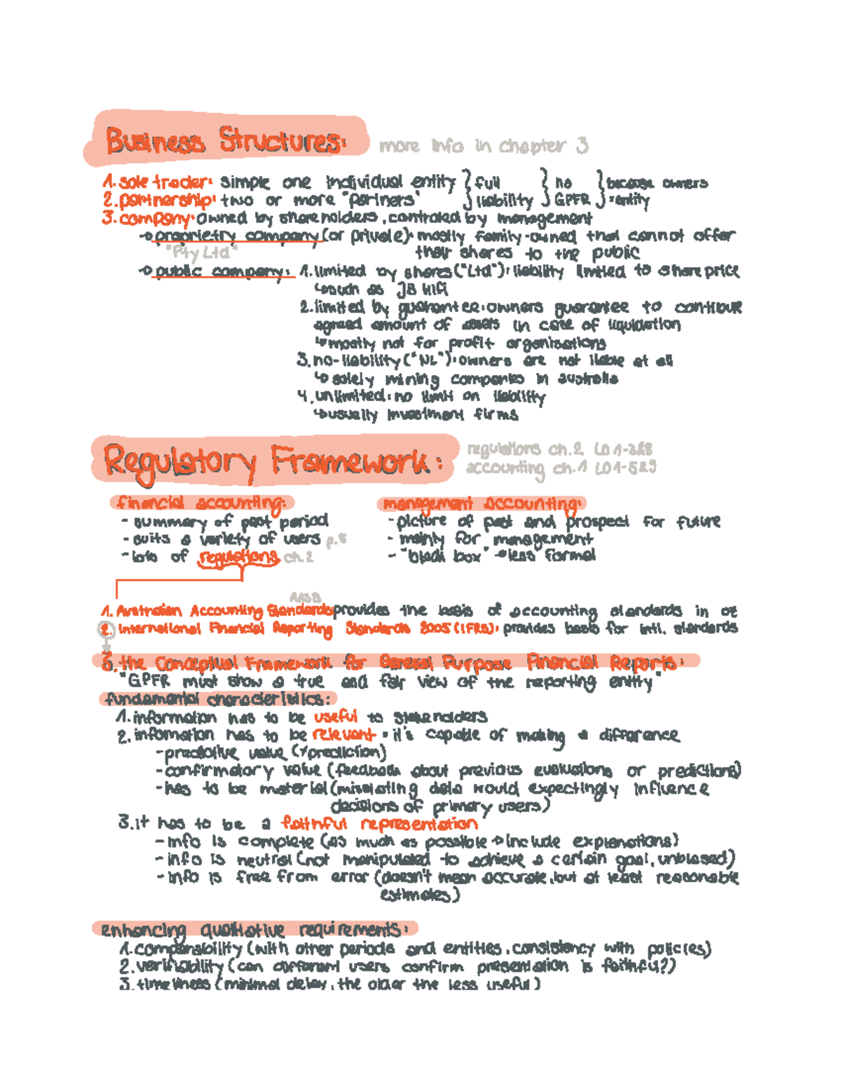Final notes ara summary - ACCT10001 - Studocu