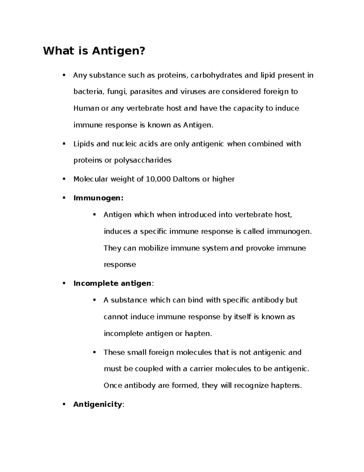 Biology Science 54 What is Antigen? Any substance such as proteins